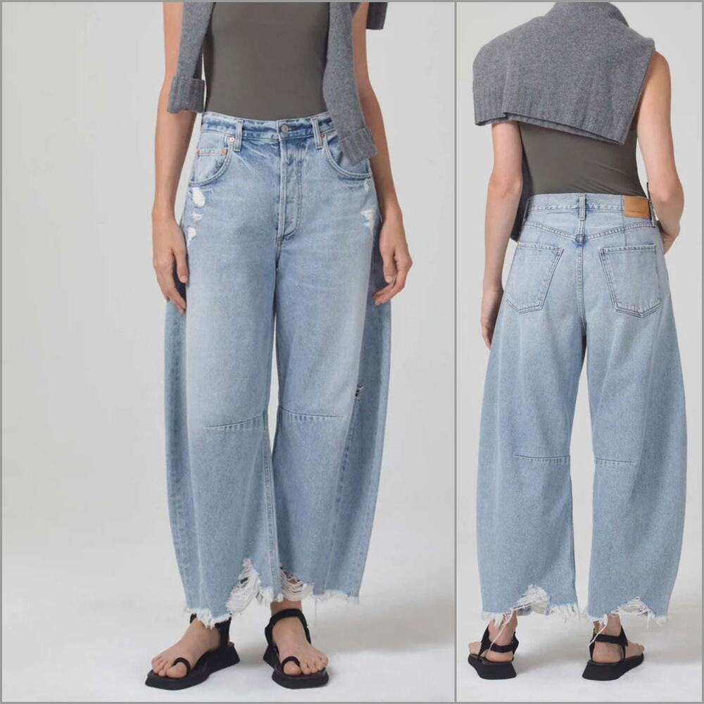 Citizens of Humanity Horseshoe Jeans Savahn distressed Barrel leg 28
